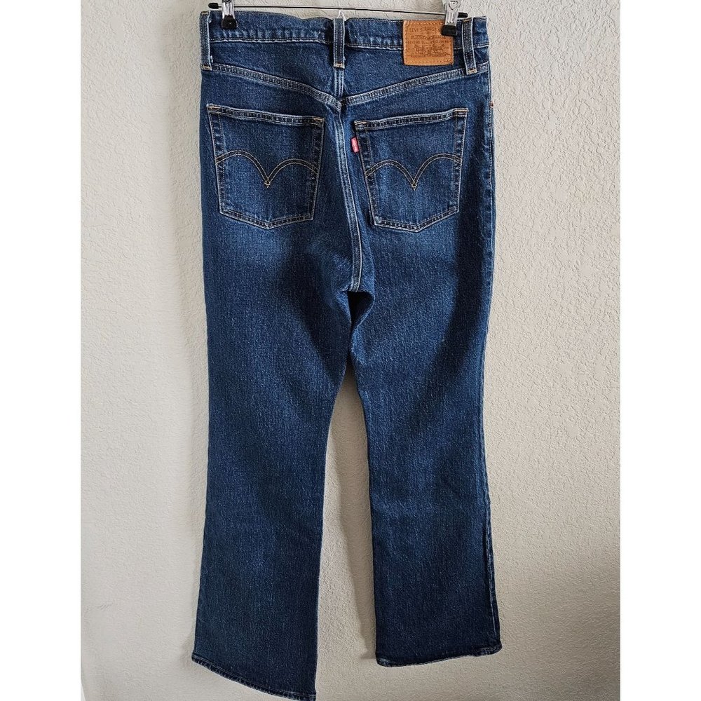 High Rise Levis Ribcage Boot Blue Jeans - Picture 2 of 10